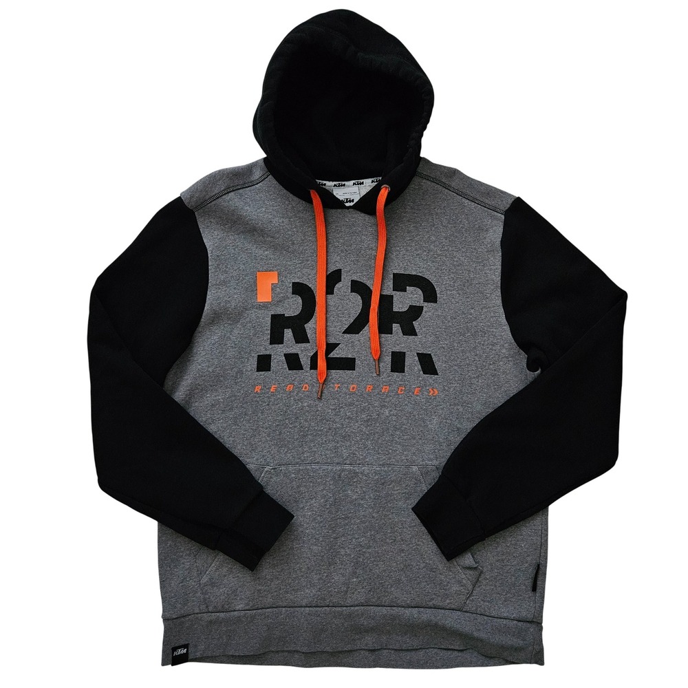 KTM Ready To‎ Race (Men's XXL) Hoodie Grey Black Orange Hooded Sweatshirt R2R